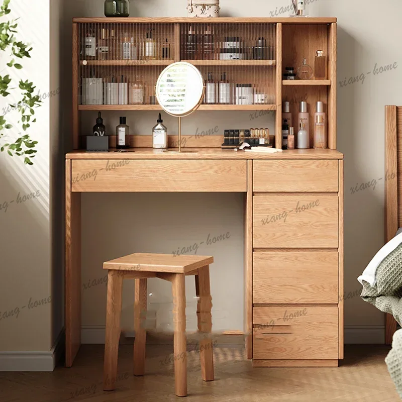 Beauty Without Makeup - Wood Beauty Vanity Table Bedroom Makeup
