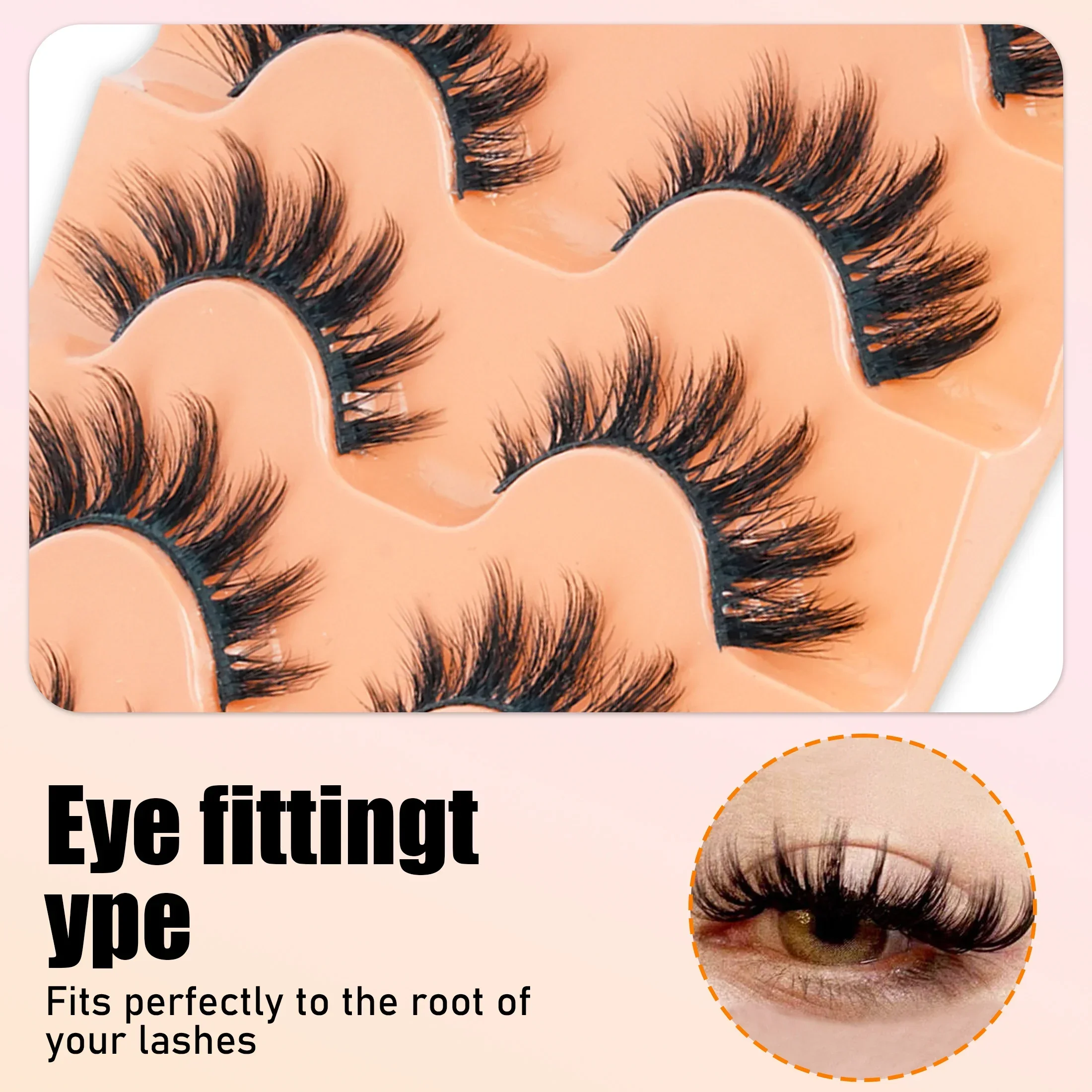 5 Pairs Cat Eye 8D Russian Vol - Beauty Makeup Women ulasan dan harga